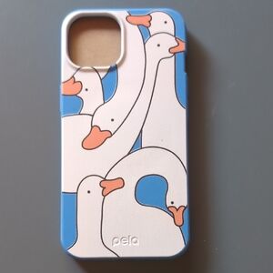 Pela Case Blue and White Goose Design Phone Case iPhone 14